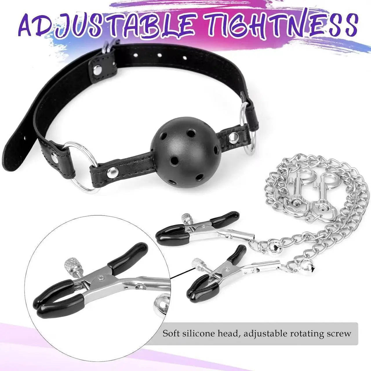 Adjustable Silicone Ball Gag — Quick Release