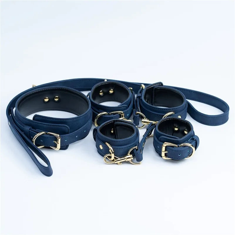 Wrist & Thigh Bondage Cuffs Set — Adjustable Restraints