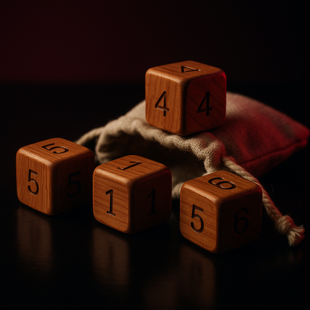 Wooden Dice Set - couples intimacy game by Dark Fantasy