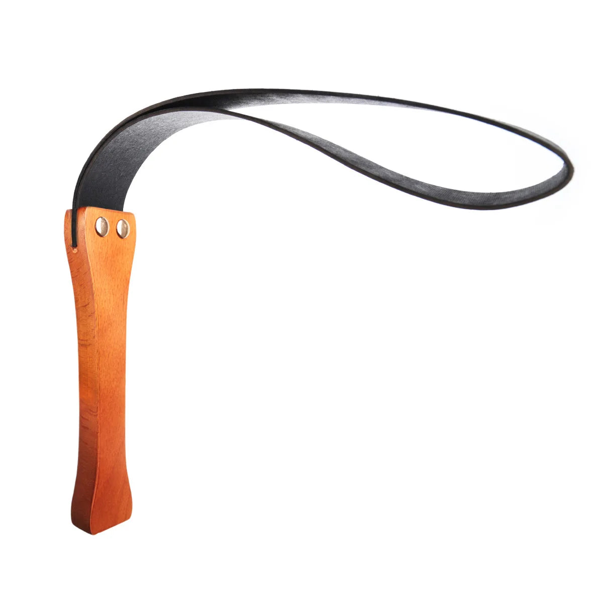 Phantom Flogger — PU Leather Whip with Wooden Handle