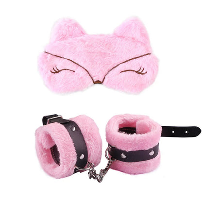Velvet Noir Blindfold + Handcuff BDSM Restraint Kit