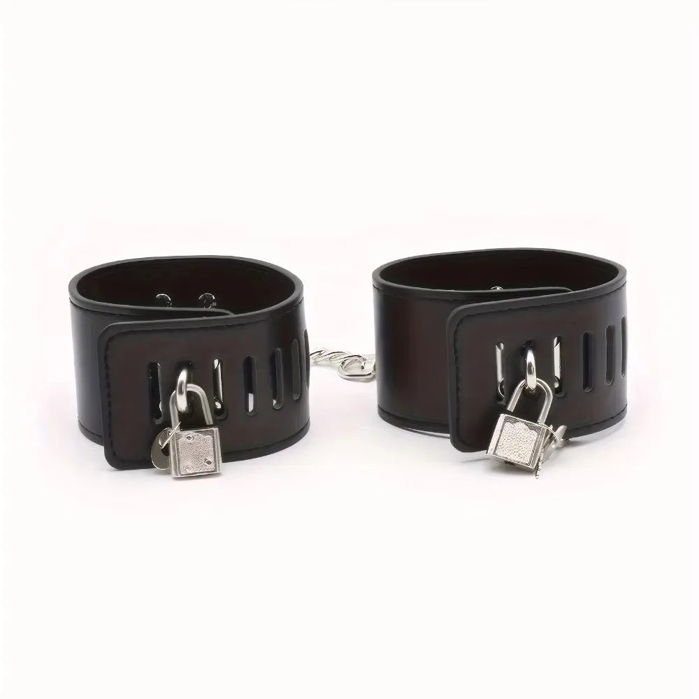 Midnight Leather Wrist Cuffs