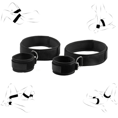 Wrist & Thigh Bondage Cuffs Set — Adjustable Restraints