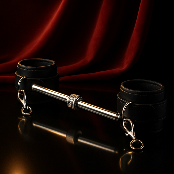 Adjustable Metal Spreader Bar — 18"–36" with Cuffs