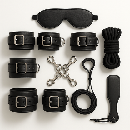 BDSM Bondage Kit 11-Piece - side view