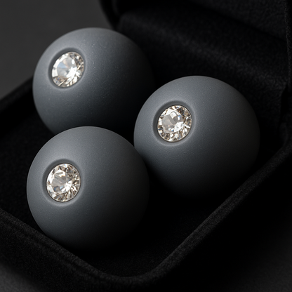 Swarovski Crystal Kegel Balls - side view