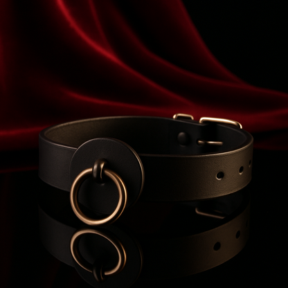 Leather Collar & Leash Set — Dark Fantasy
