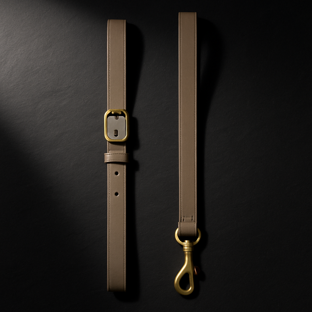 Leather Collar & Leash Set — Dark Fantasy