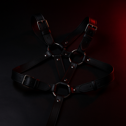 Midnight Leather Body Harness - BDSM fashion by Dark Fantasy