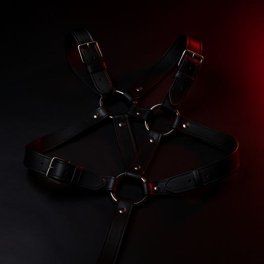 Midnight Leather Body Harness - BDSM fashion by Dark Fantasy