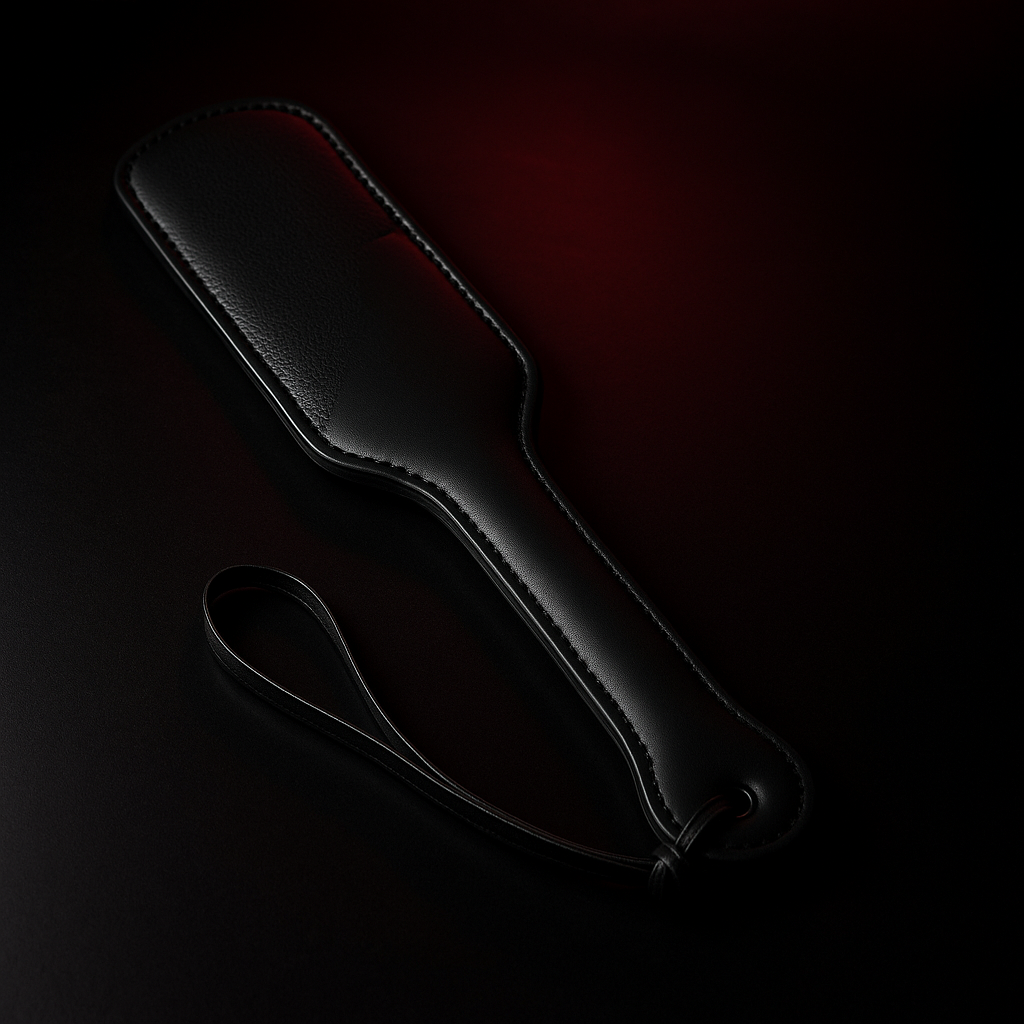 Noir Leather Paddle - impact play toy by Dark Fantasy