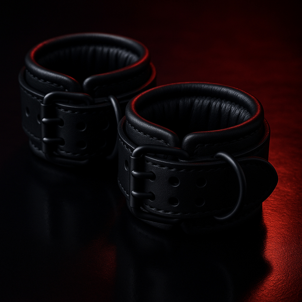 Obsidian Ankle Cuffs - bondage restraints by Dark Fantasy