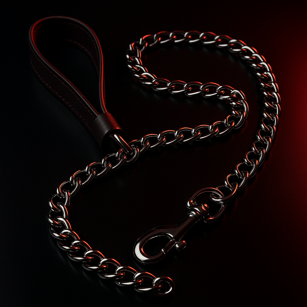 Polished Chain Leash - BDSM collar by Dark Fantasy