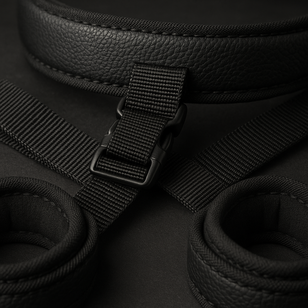 Adjustable Leg Straps BDSM Kit - detail view