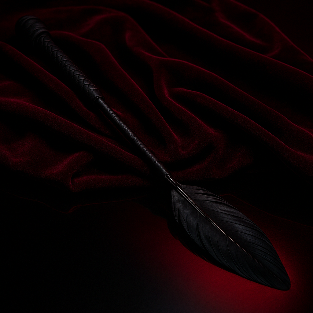 Raven Riding Crop - side view