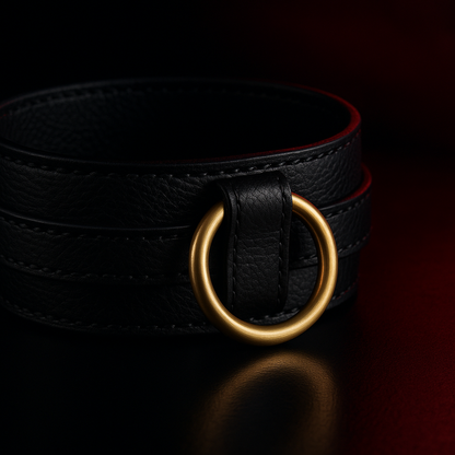 Signature Leather Collar - front view