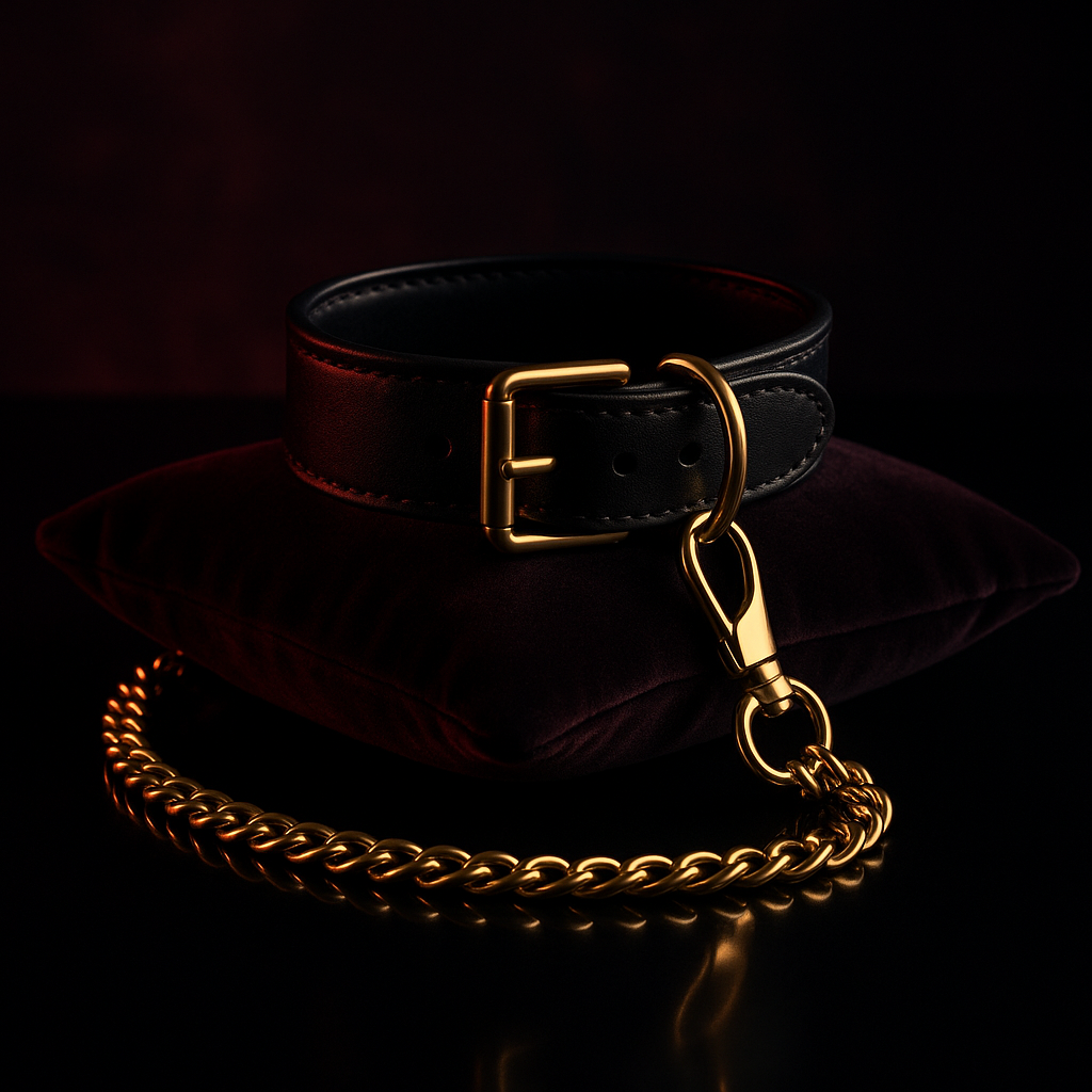 Signature Leather Collar - side view